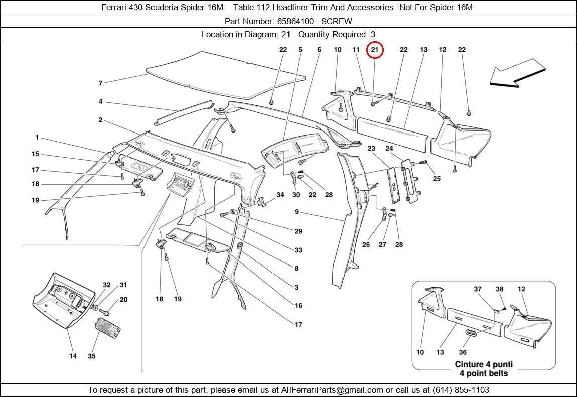 Ferrari Part 65864100