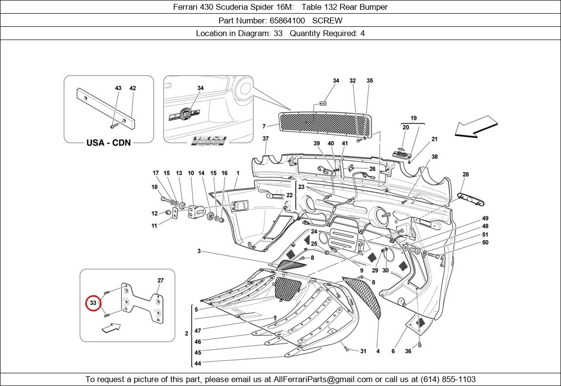 Ferrari Part 65864100