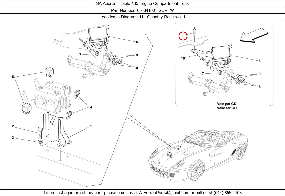 Ferrari Part 65864100