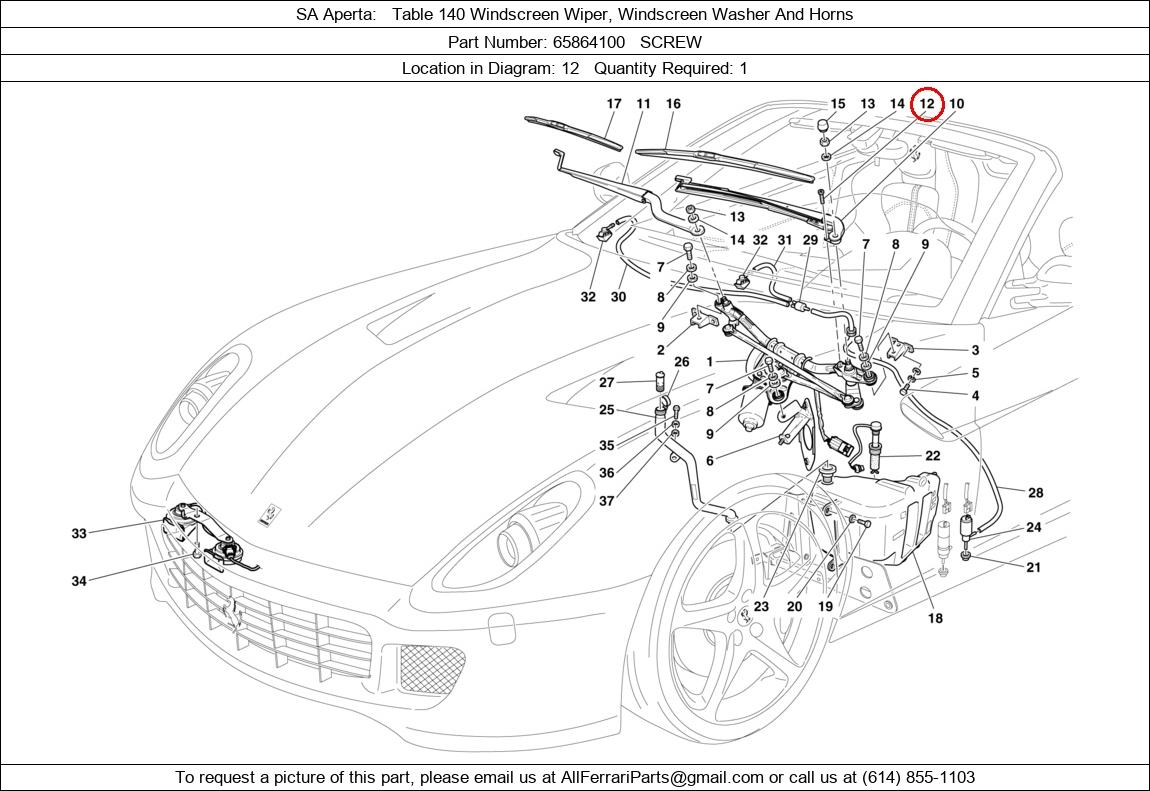 Ferrari Part 65864100