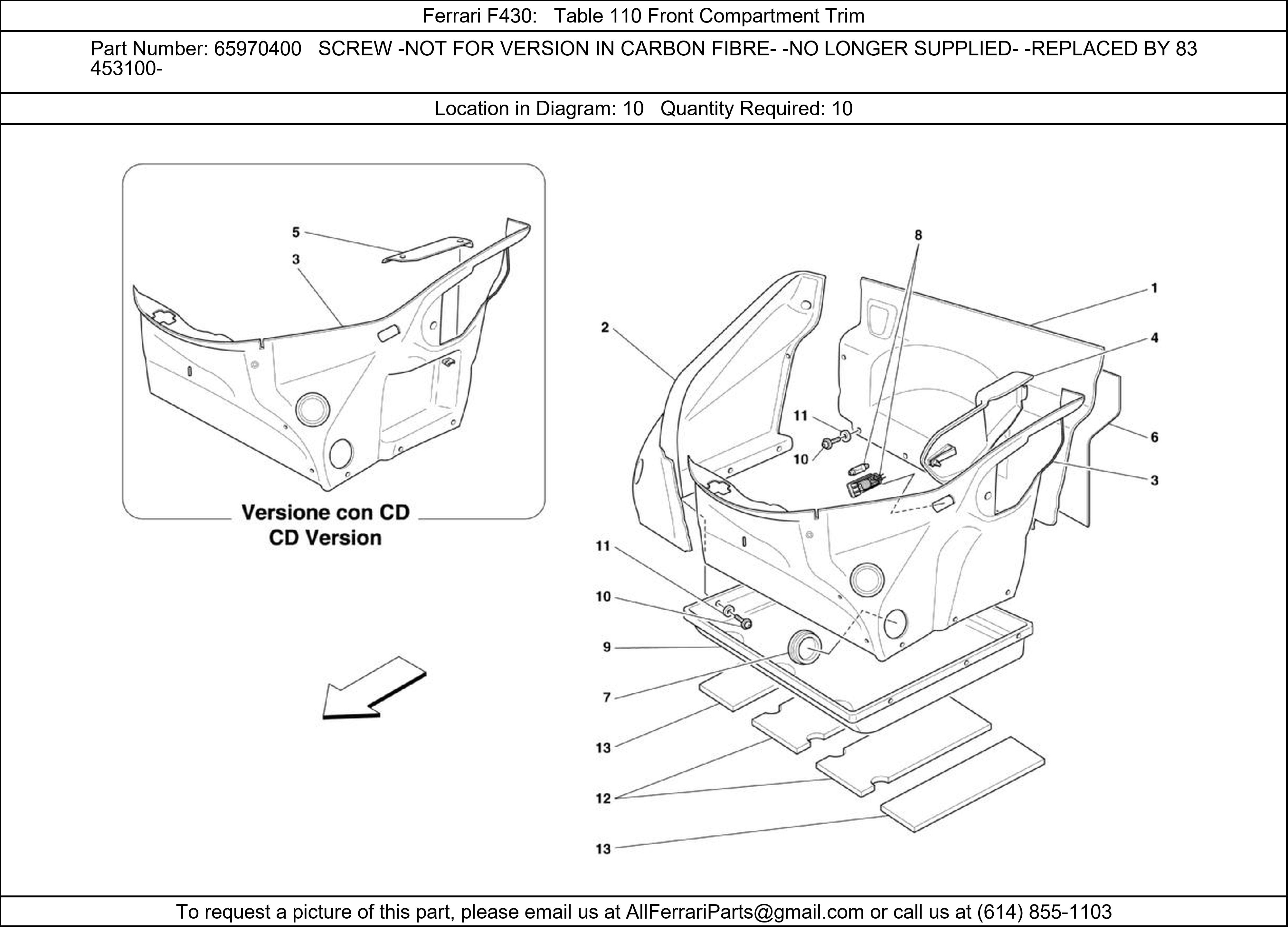 Ferrari Part 65970400