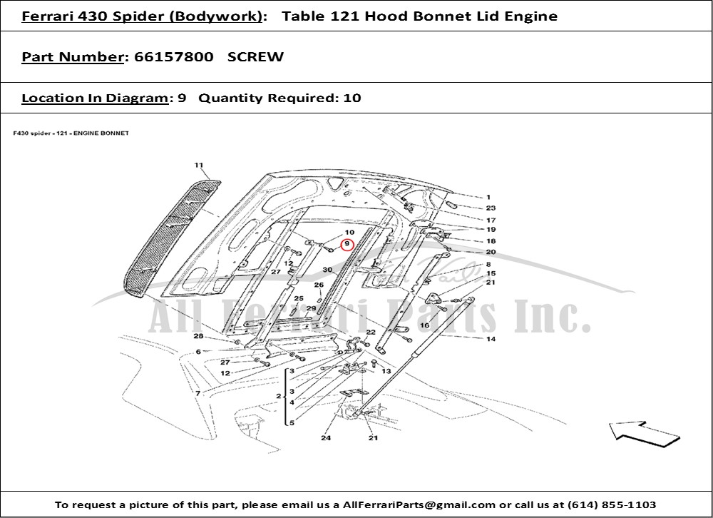 Ferrari Part 66157800