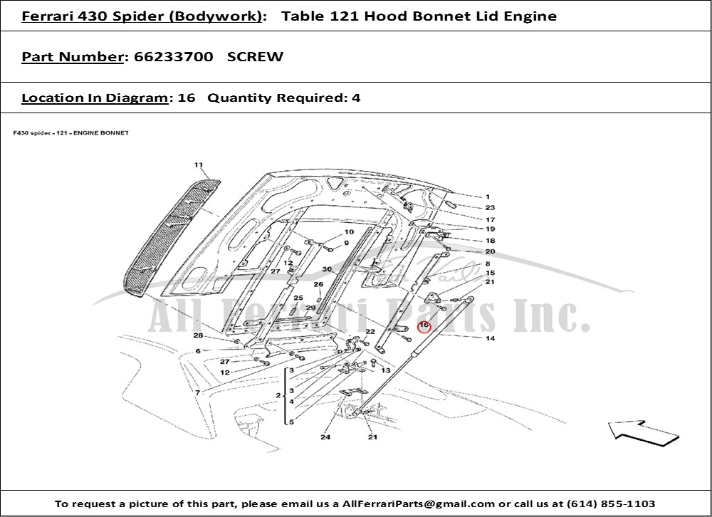 Ferrari Part 66233700