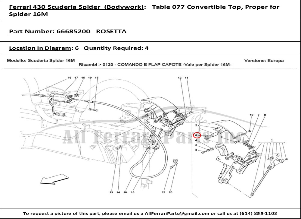 Ferrari Part 66685200