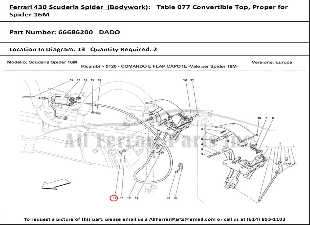 Ferrari Part 66686200