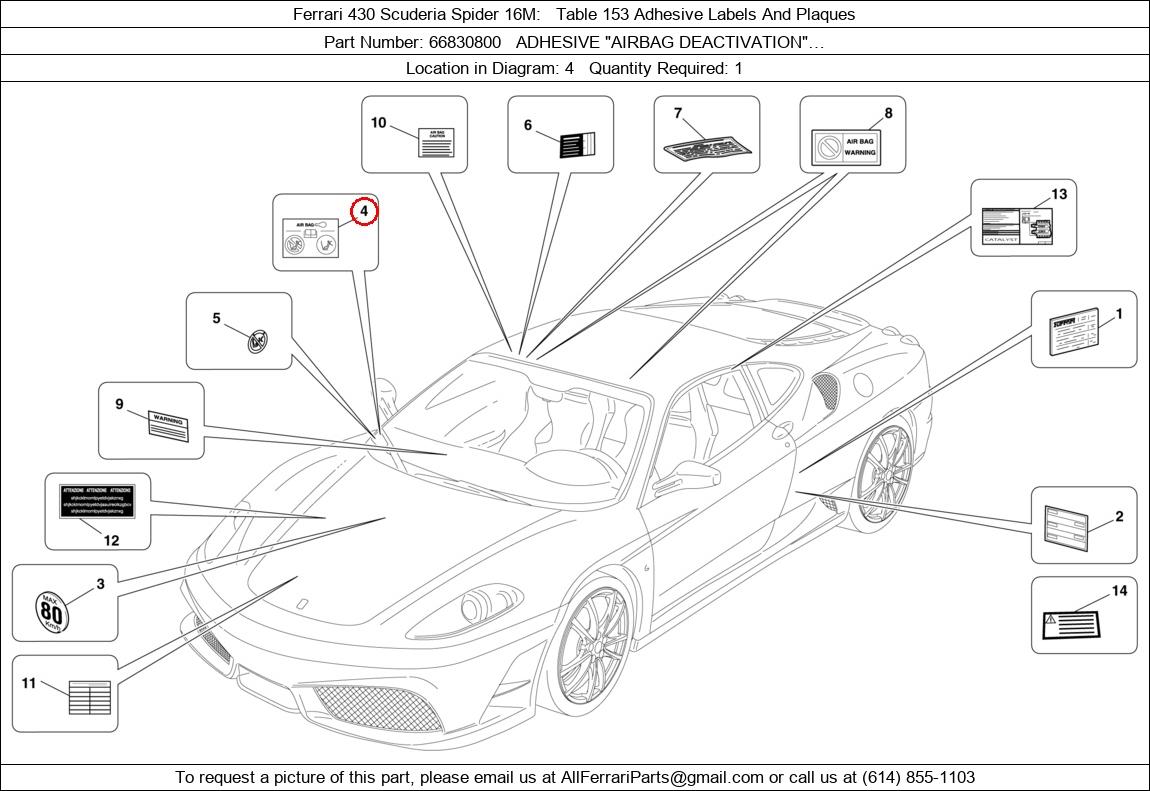 Ferrari Part 66830800