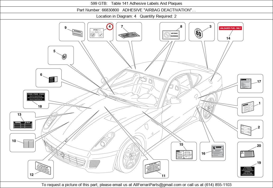 Ferrari Part 66830800