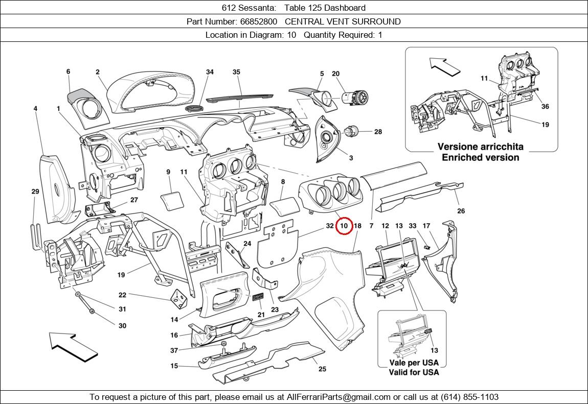Ferrari Part 66852800