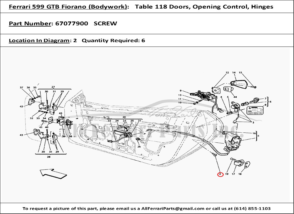 Ferrari Part 67077900