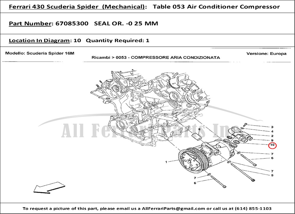 Ferrari Part 67085300