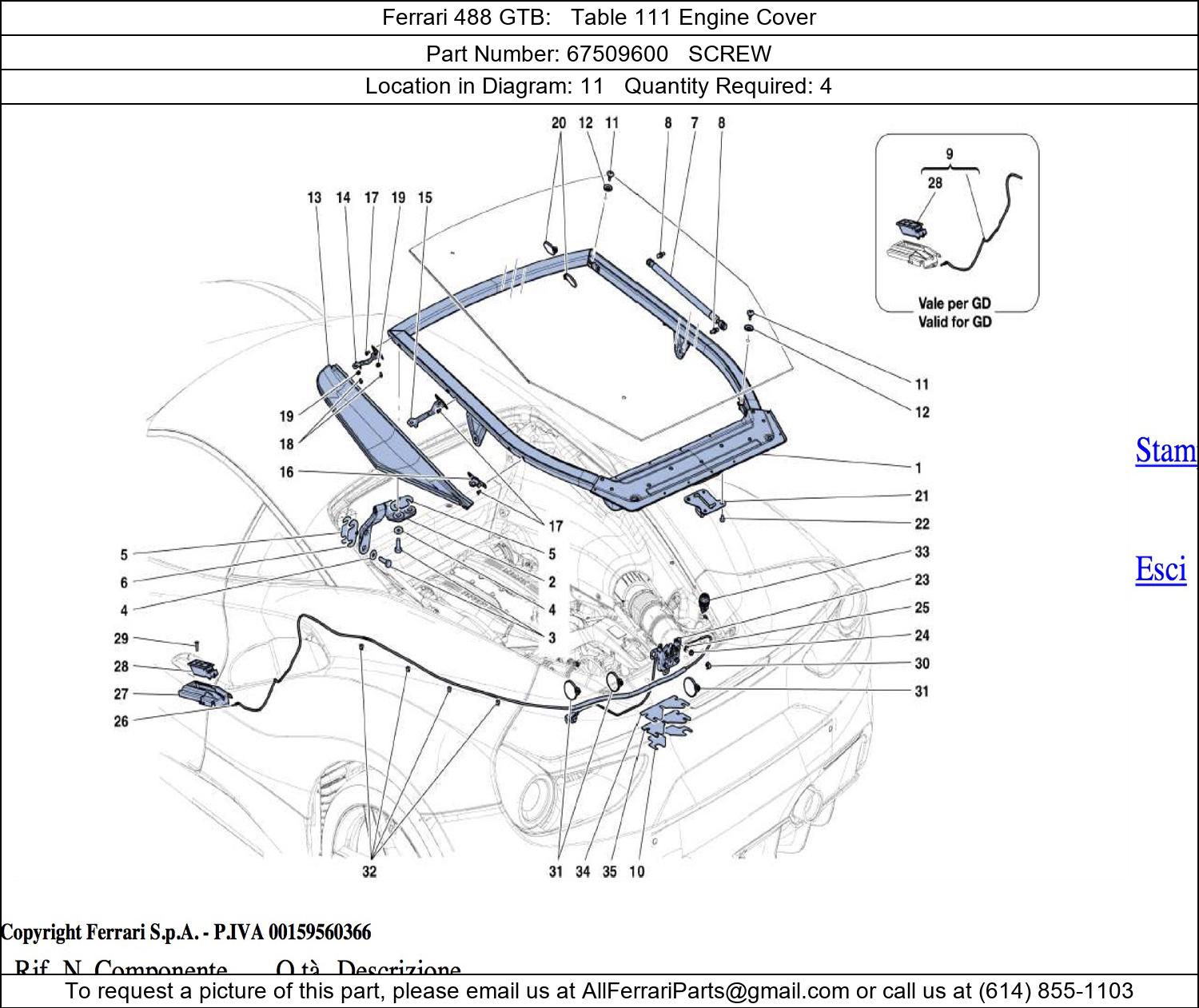 Ferrari Part 67509600