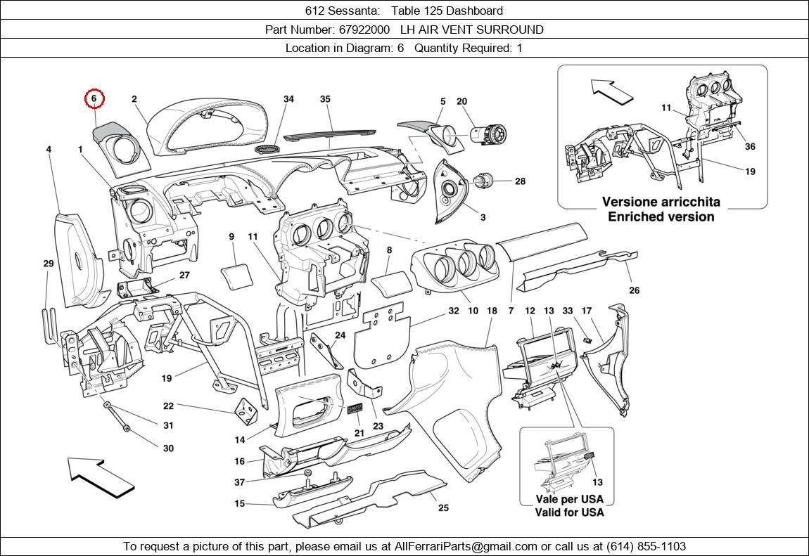 Ferrari Part 67922000