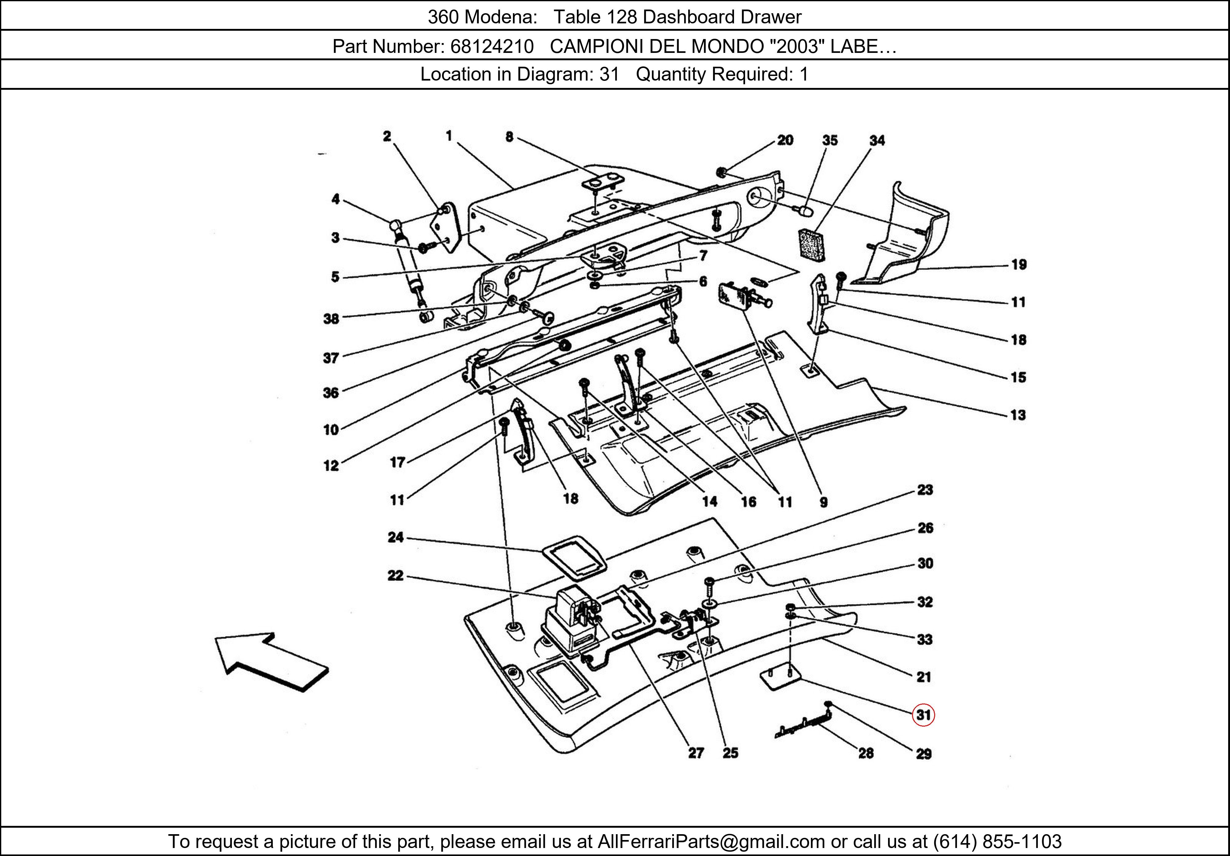 Ferrari Part 68124210