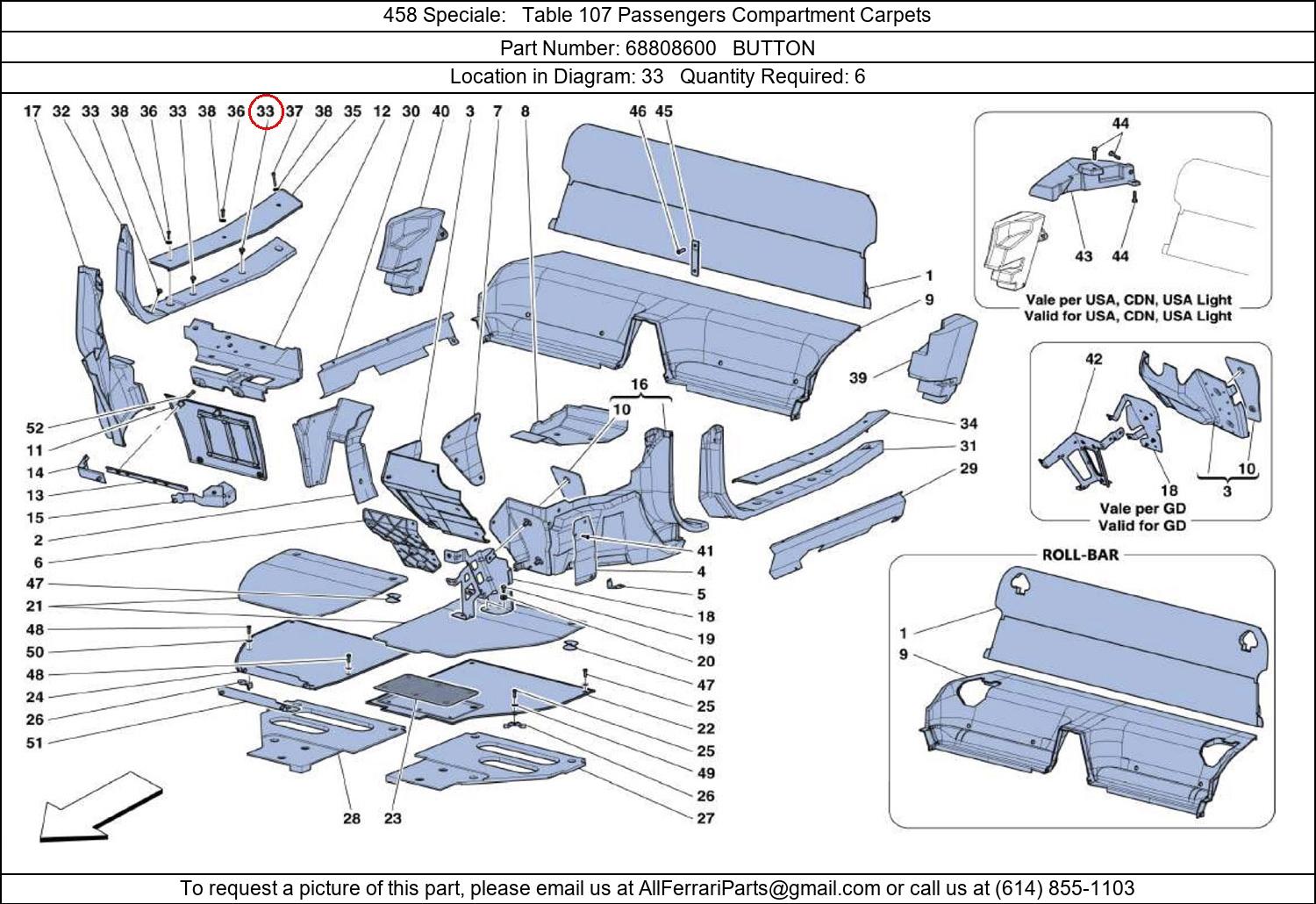 Ferrari Part 68808600