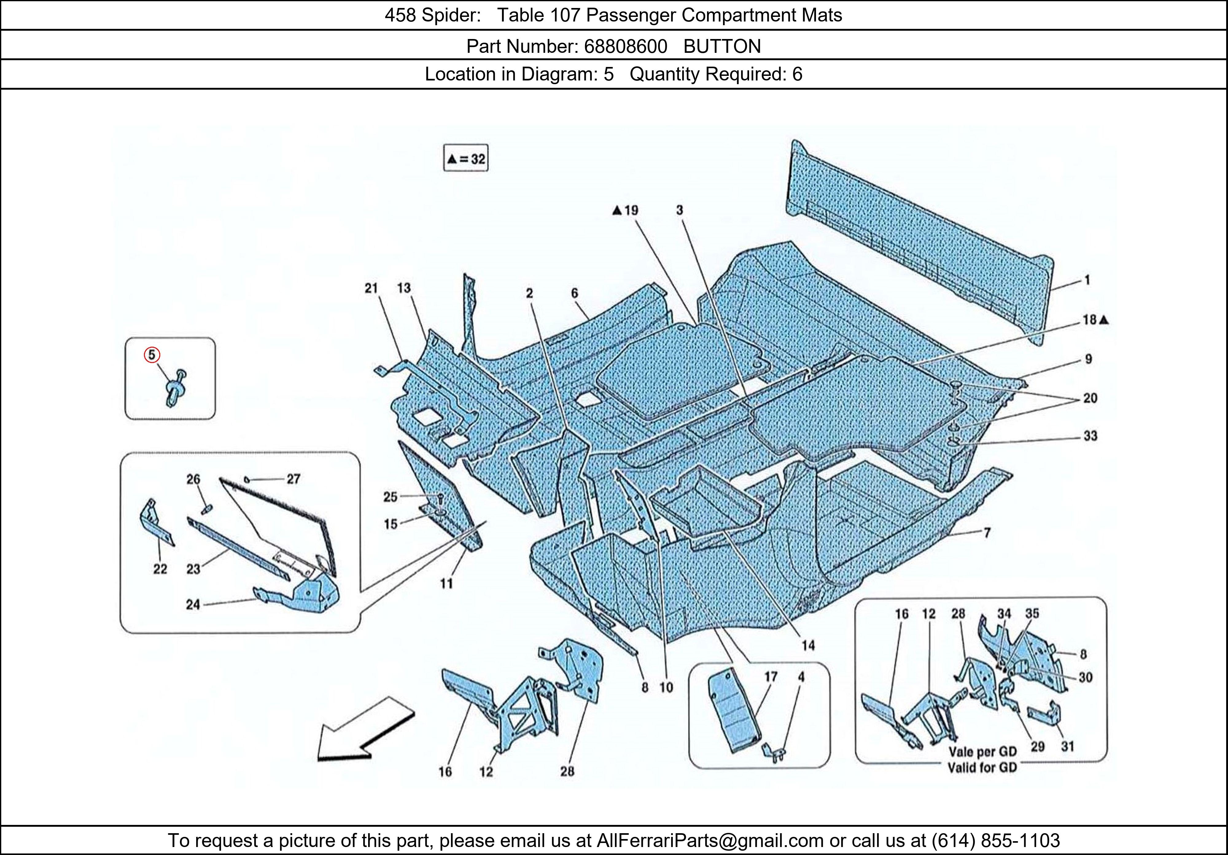 Ferrari Part 68808600