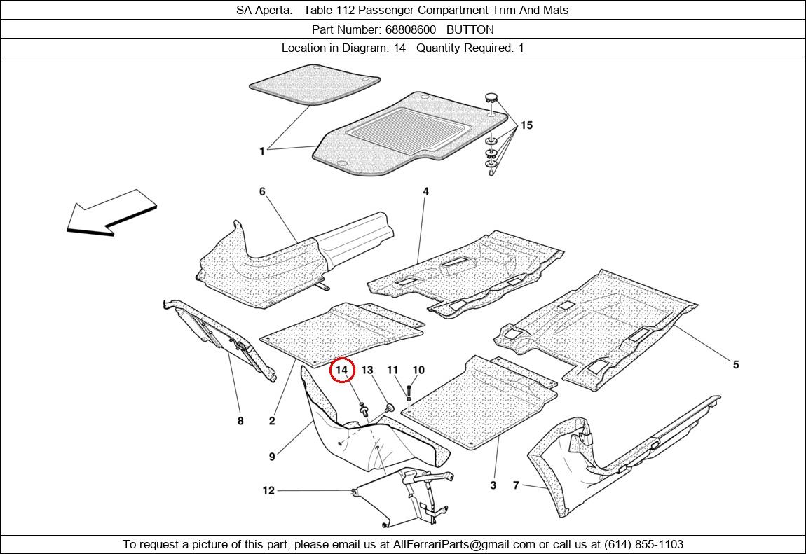 Ferrari Part 68808600