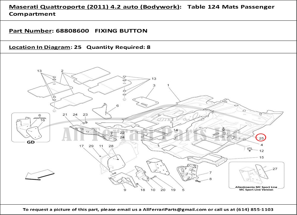 Ferrari Part 68808600