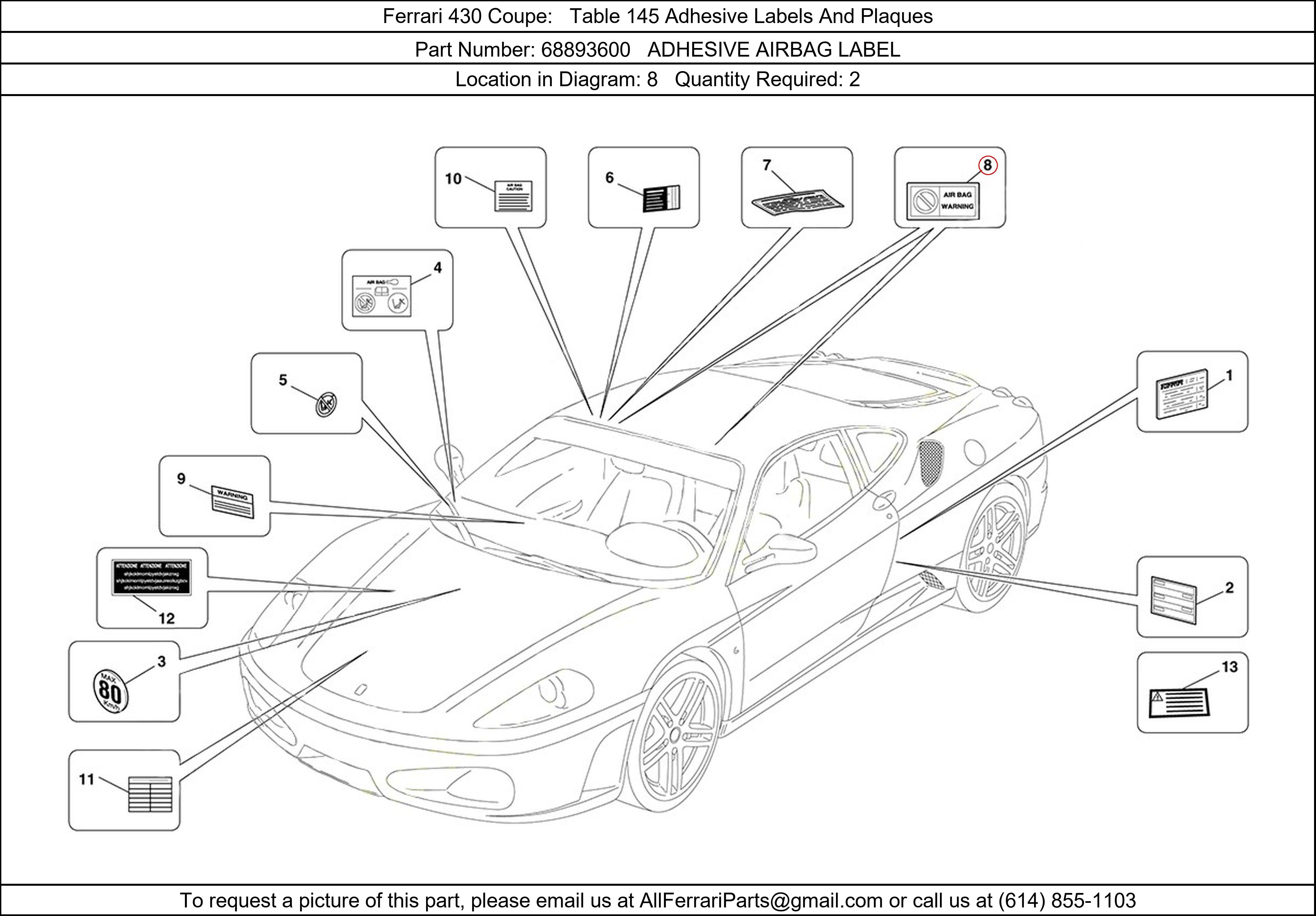 Ferrari Part 68893600