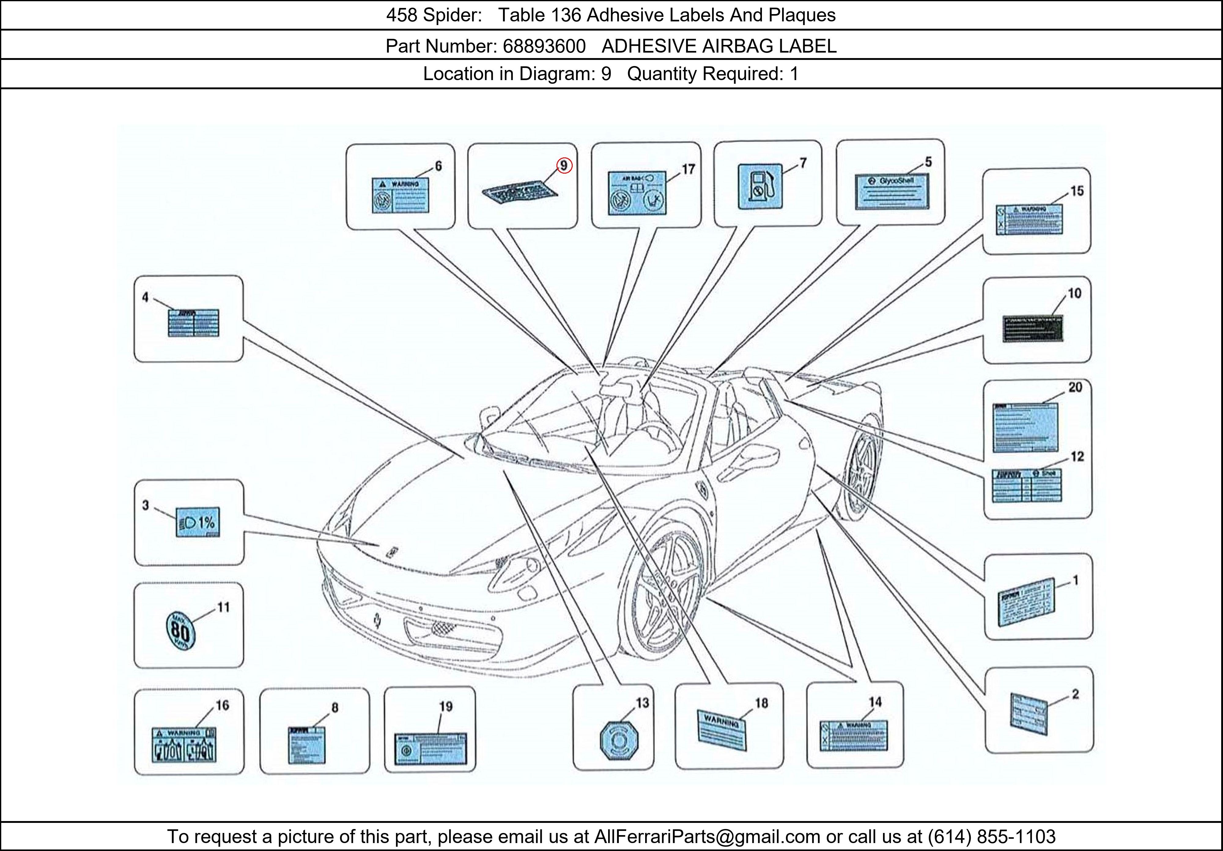 Ferrari Part 68893600