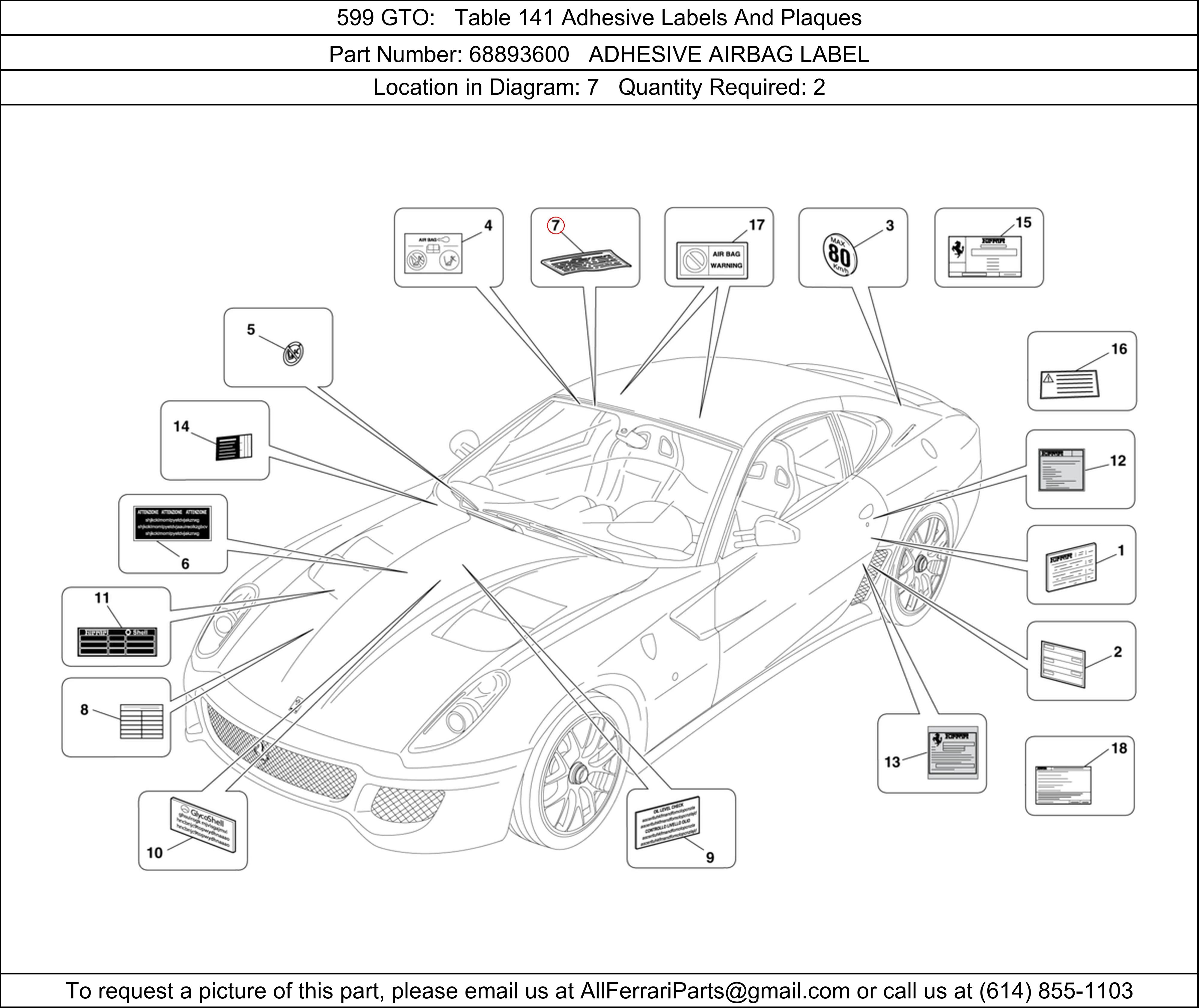 Ferrari Part 68893600