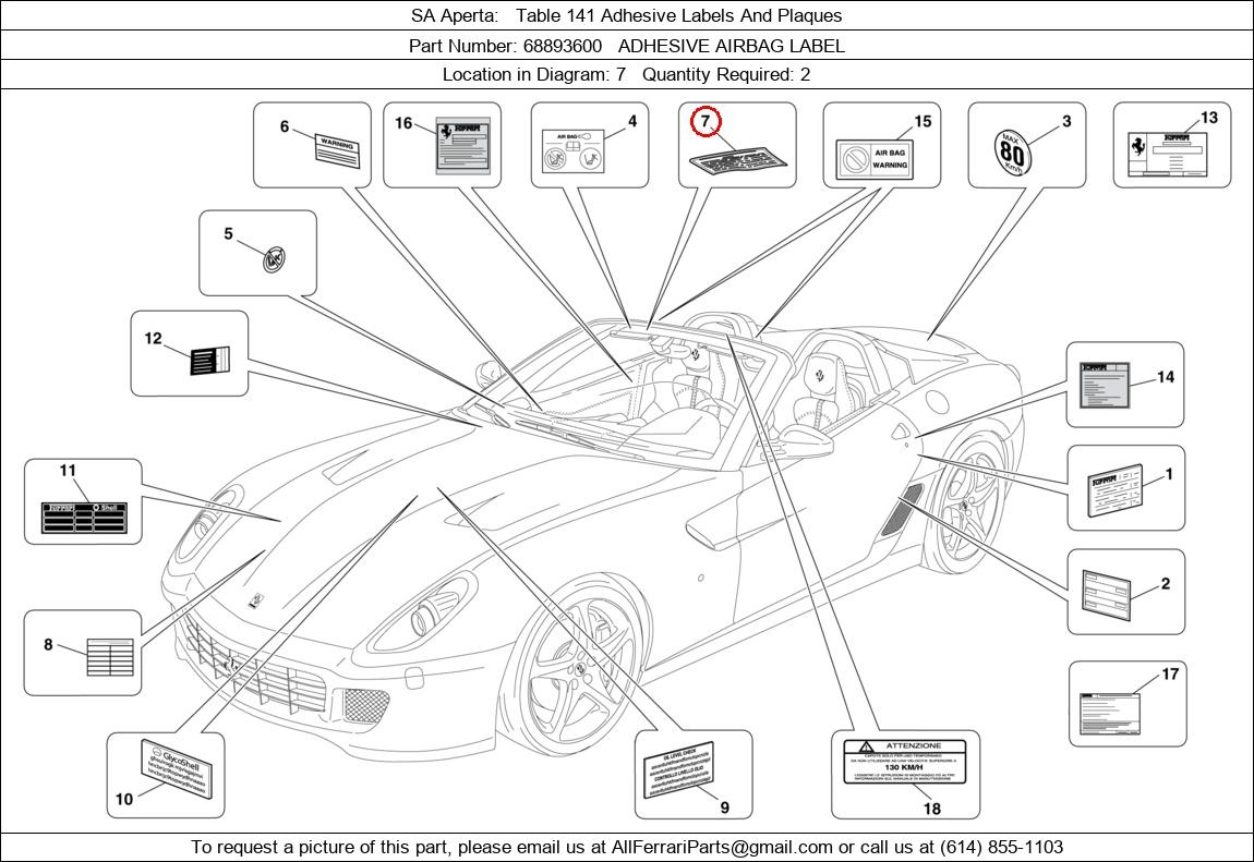 Ferrari Part 68893600