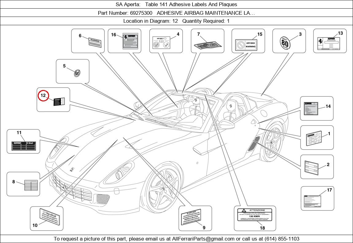 Ferrari Part 69275300