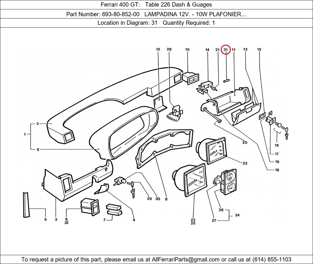 Ferrari Part 693-80-852-00