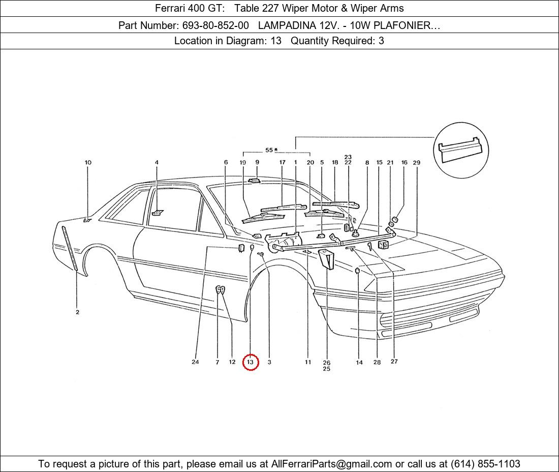 Ferrari Part 693-80-852-00