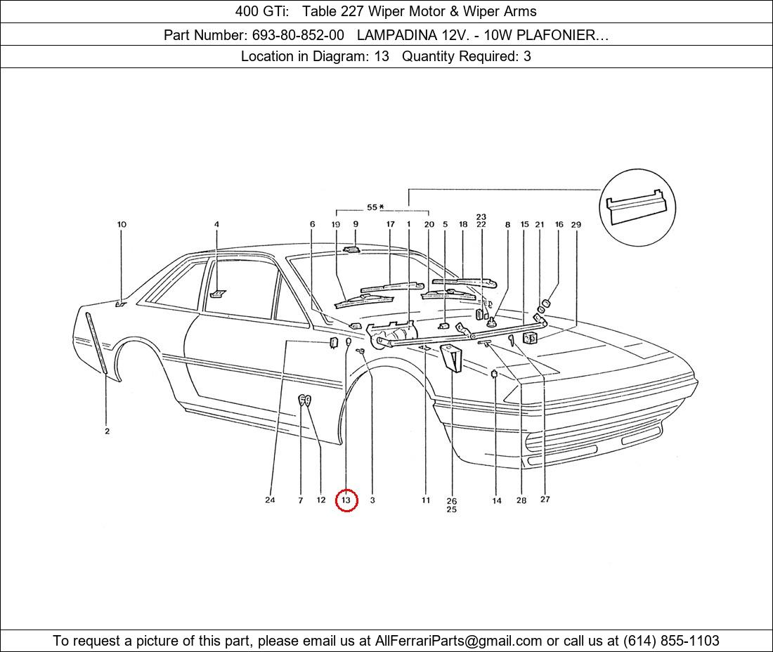 Ferrari Part 693-80-852-00