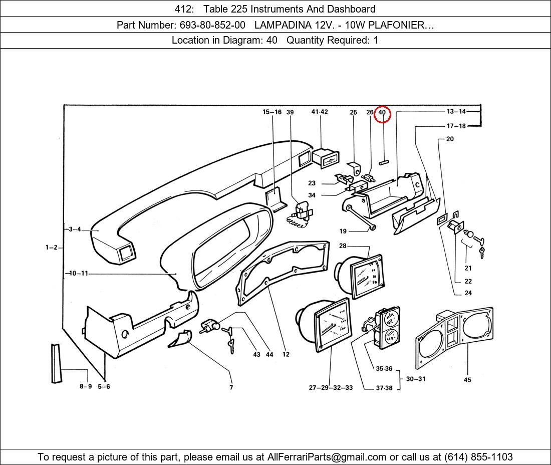 Ferrari Part 693-80-852-00