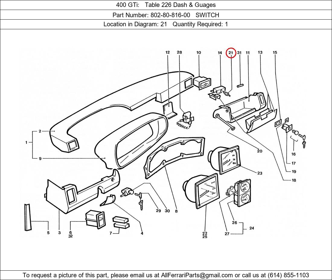 Ferrari Part 802-80-816-00