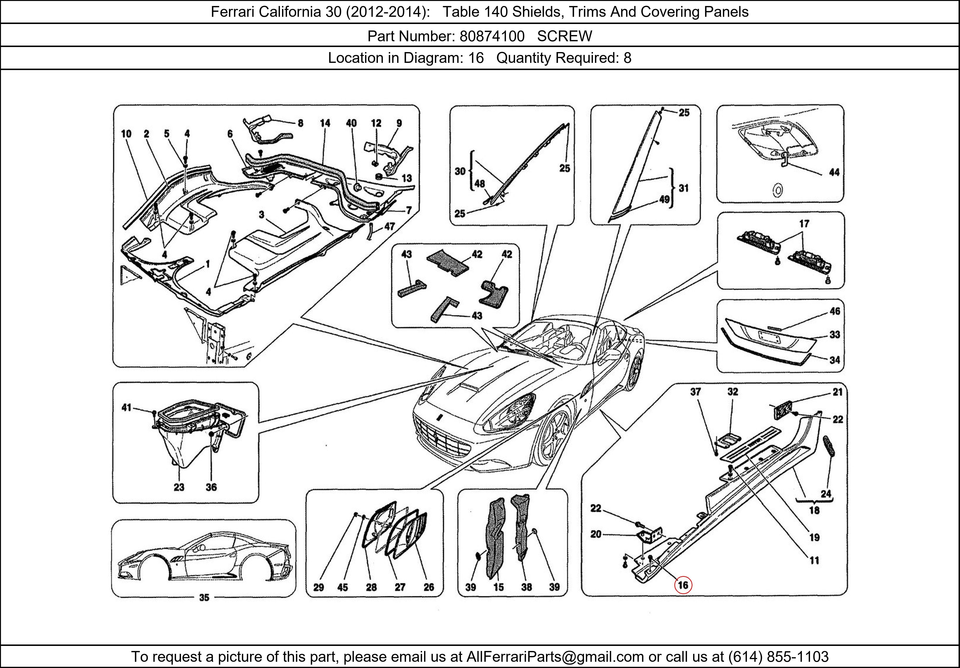 Ferrari Part 80874100