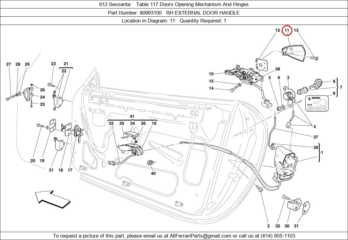 Ferrari Part 80993100