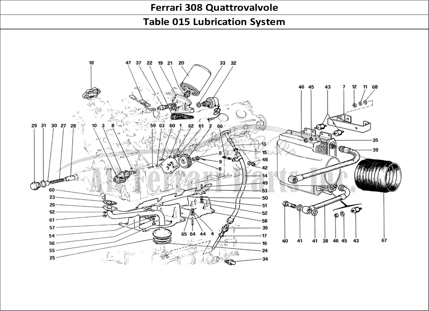Ferrari Parts Ferrari 308 Quattrovalvole (1985) Page 015 Lubrication System