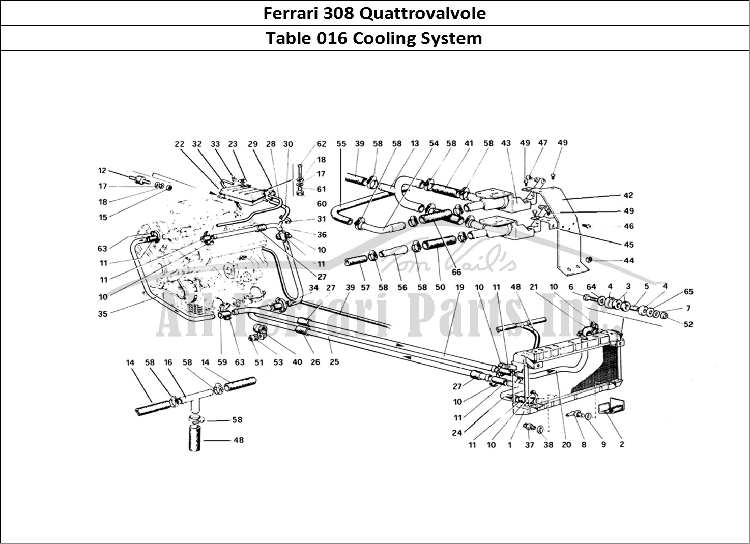 Ferrari Parts Ferrari 308 Quattrovalvole (1985) Page 016 Cooling System