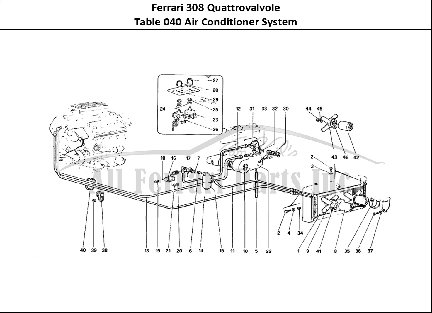 Ferrari Parts Ferrari 308 Quattrovalvole (1985) Page 040 Air Conditioning System