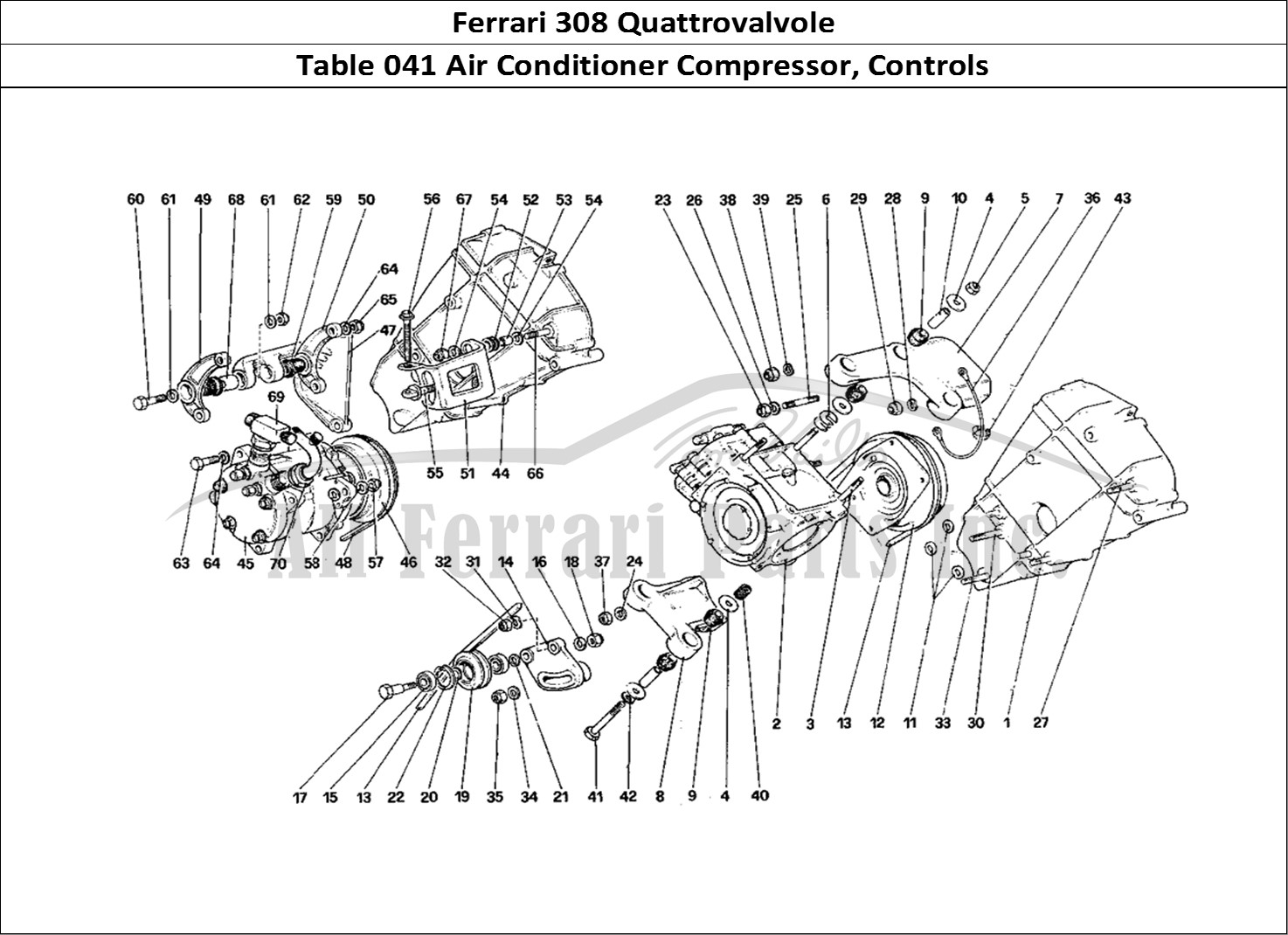Ferrari Parts Ferrari 308 Quattrovalvole (1985) Page 041 Air Conditioning Compress