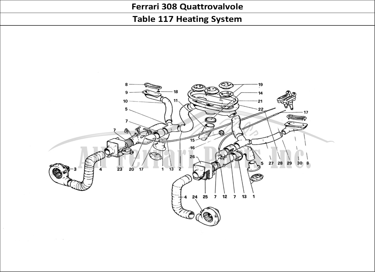 Ferrari Parts Ferrari 308 Quattrovalvole (1985) Page 117 Heating System