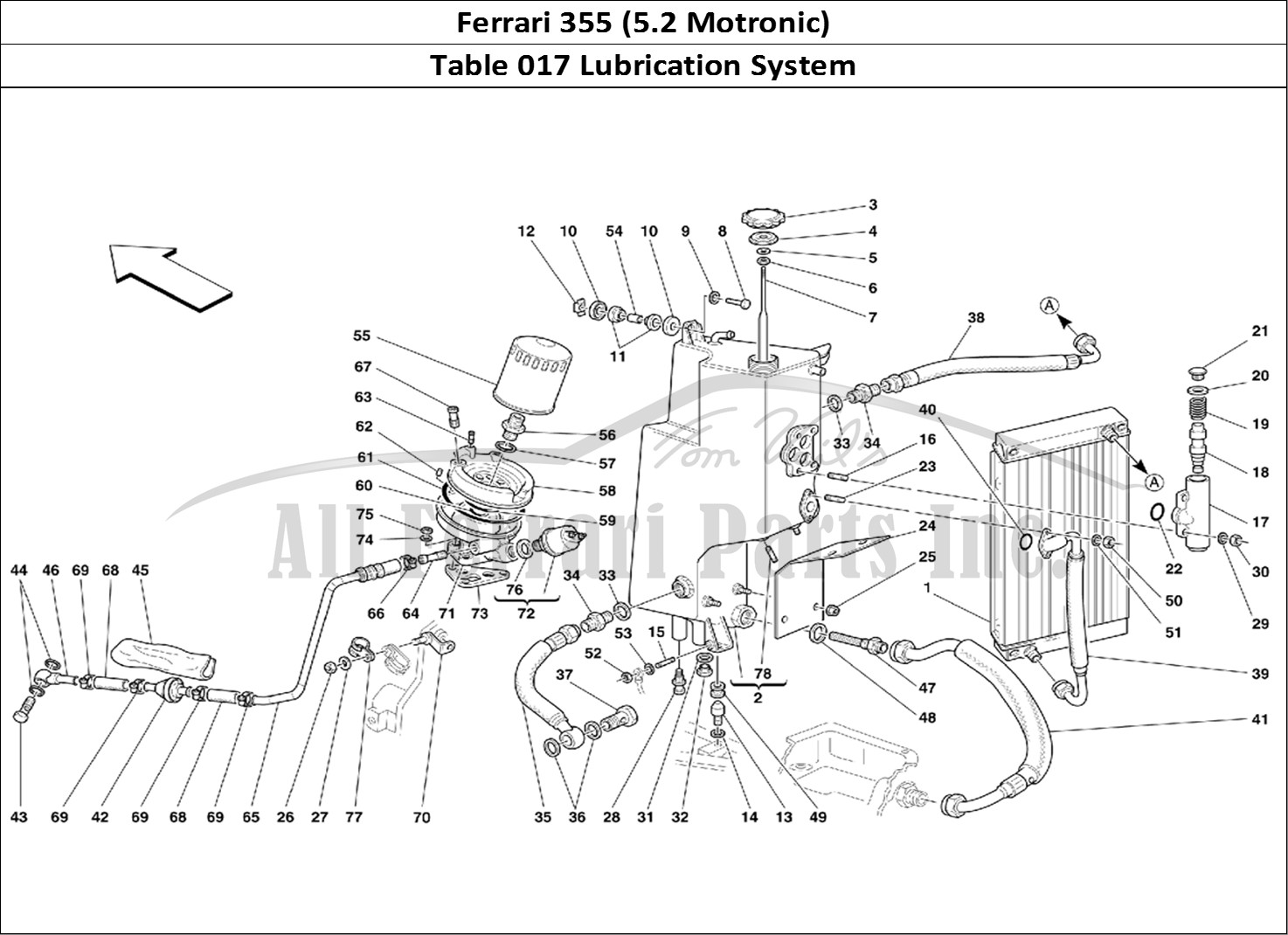 Ferrari Parts Ferrari 355 (5.2 Motronic) Page 017 Lubrication System
