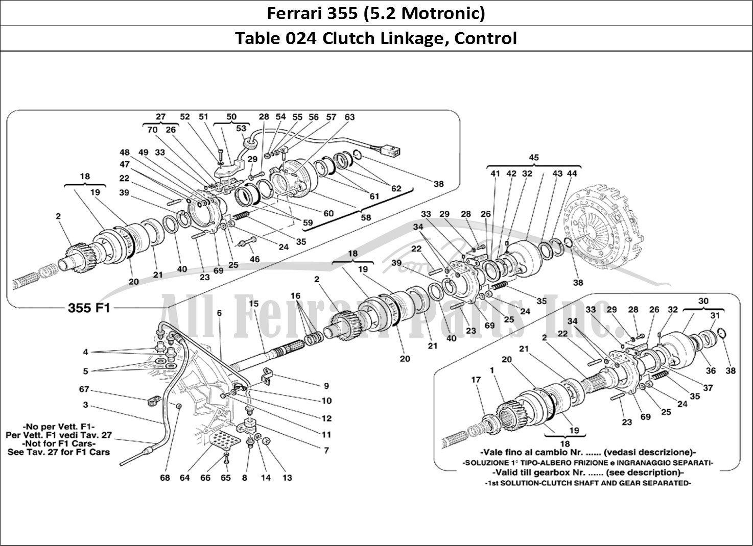Ferrari Parts Ferrari 355 (5.2 Motronic) Page 024 Clutch Control