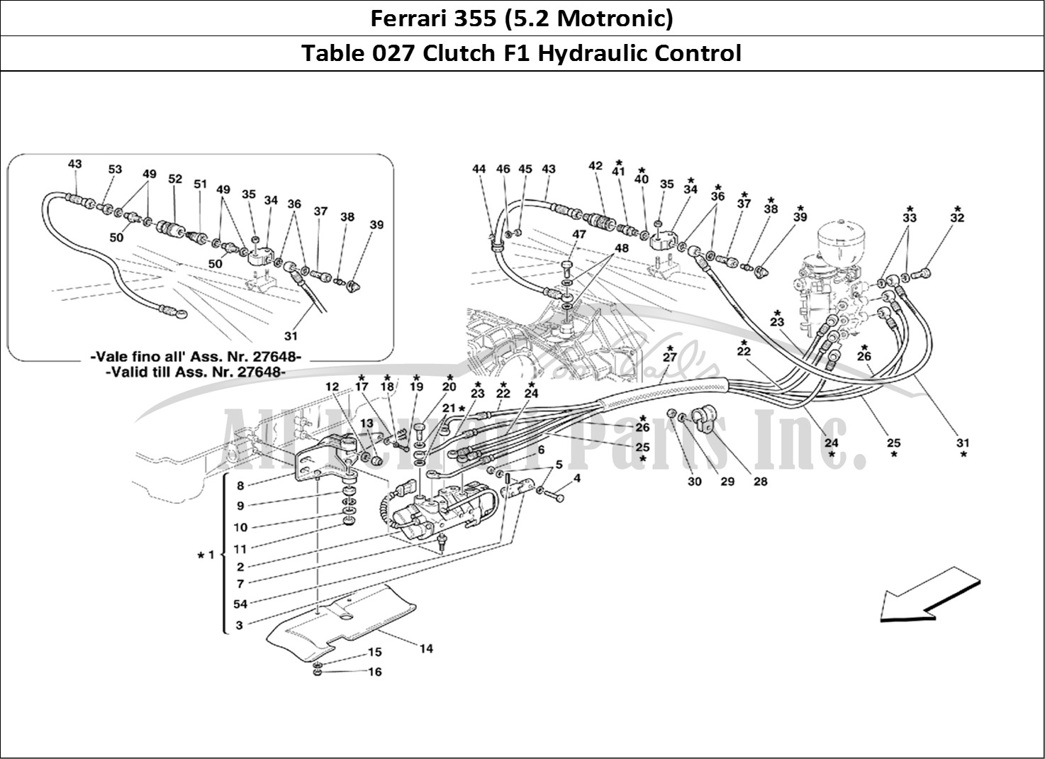 Ferrari Parts Ferrari 355 (5.2 Motronic) Page 027 F1 Clutch Hydraulic Contr