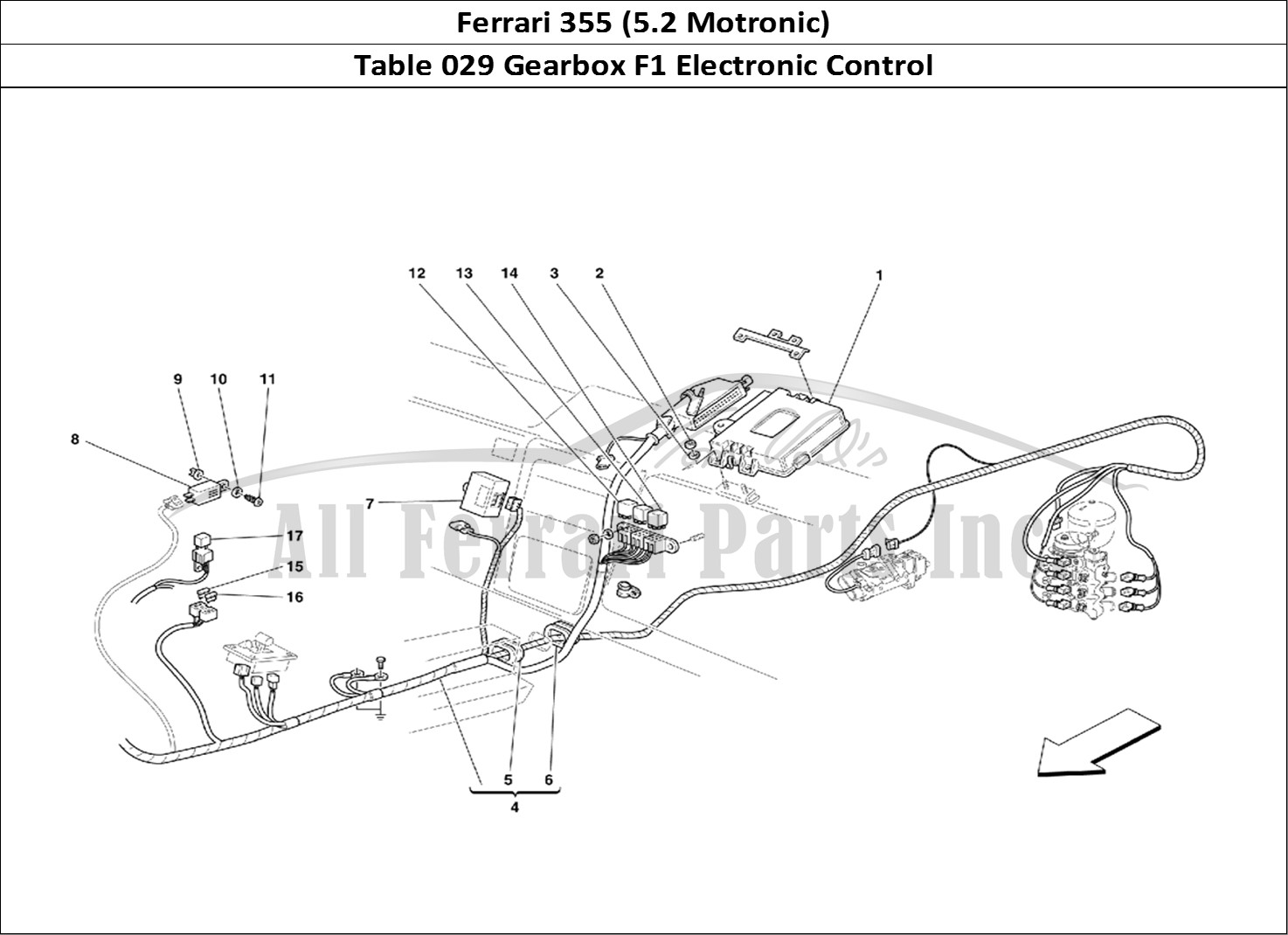 Ferrari Parts Ferrari 355 (5.2 Motronic) Page 029 Electronic Gearbox Contro