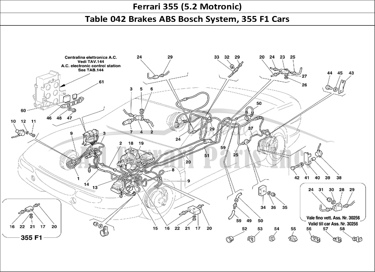 Ferrari Parts Ferrari 355 (5.2 Motronic) Page 042 ABS Bosch Brake System -V