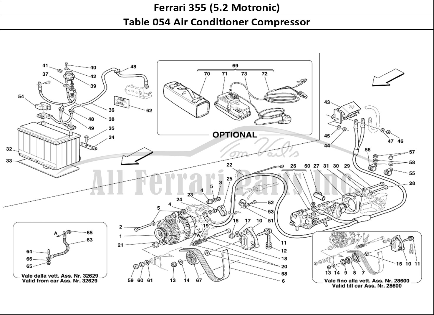 Ferrari Parts Ferrari 355 (5.2 Motronic) Page 054 Air Conditioning Compress