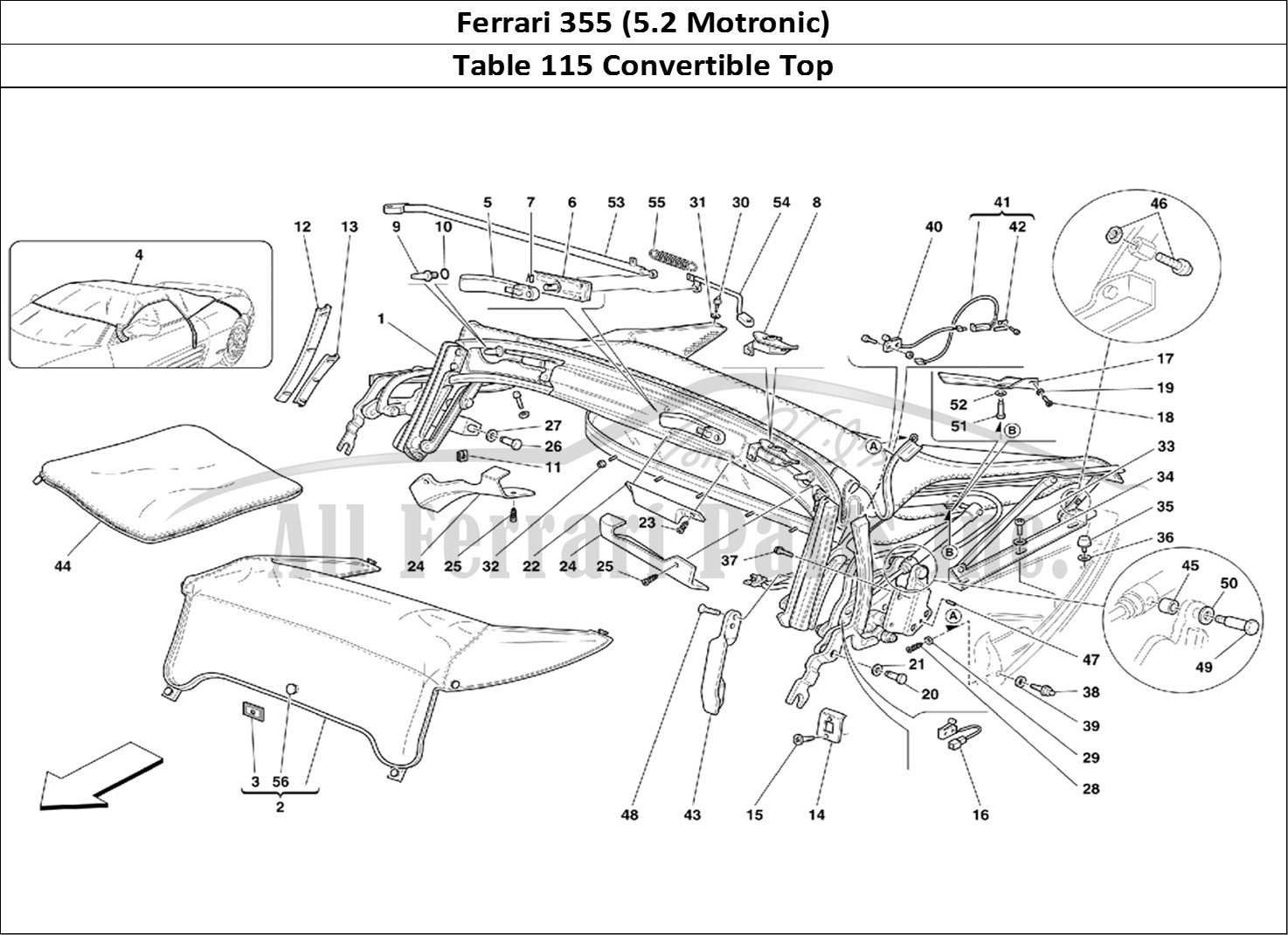 Ferrari Parts Ferrari 355 (5.2 Motronic) Page 115 Top -Valid for Spider