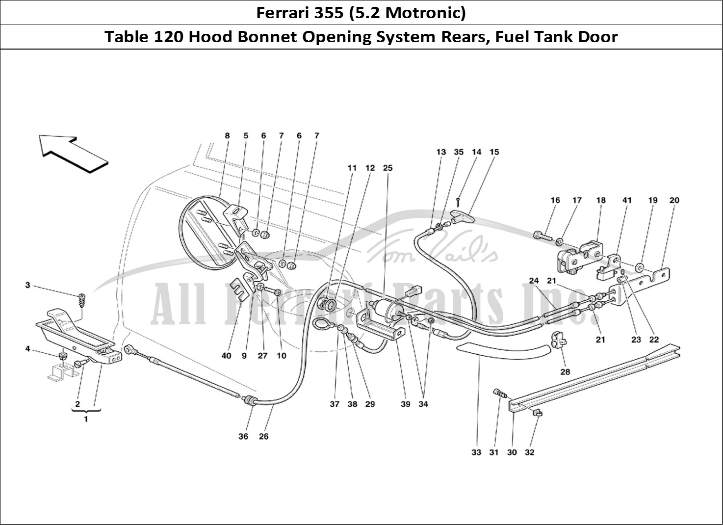 Ferrari Parts Ferrari 355 (5.2 Motronic) Page 120 Opening Devices for Rear