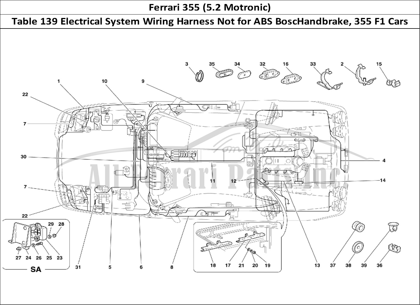 Ferrari Parts Ferrari 355 (5.2 Motronic) Page 139 Electrical System -Not fo
