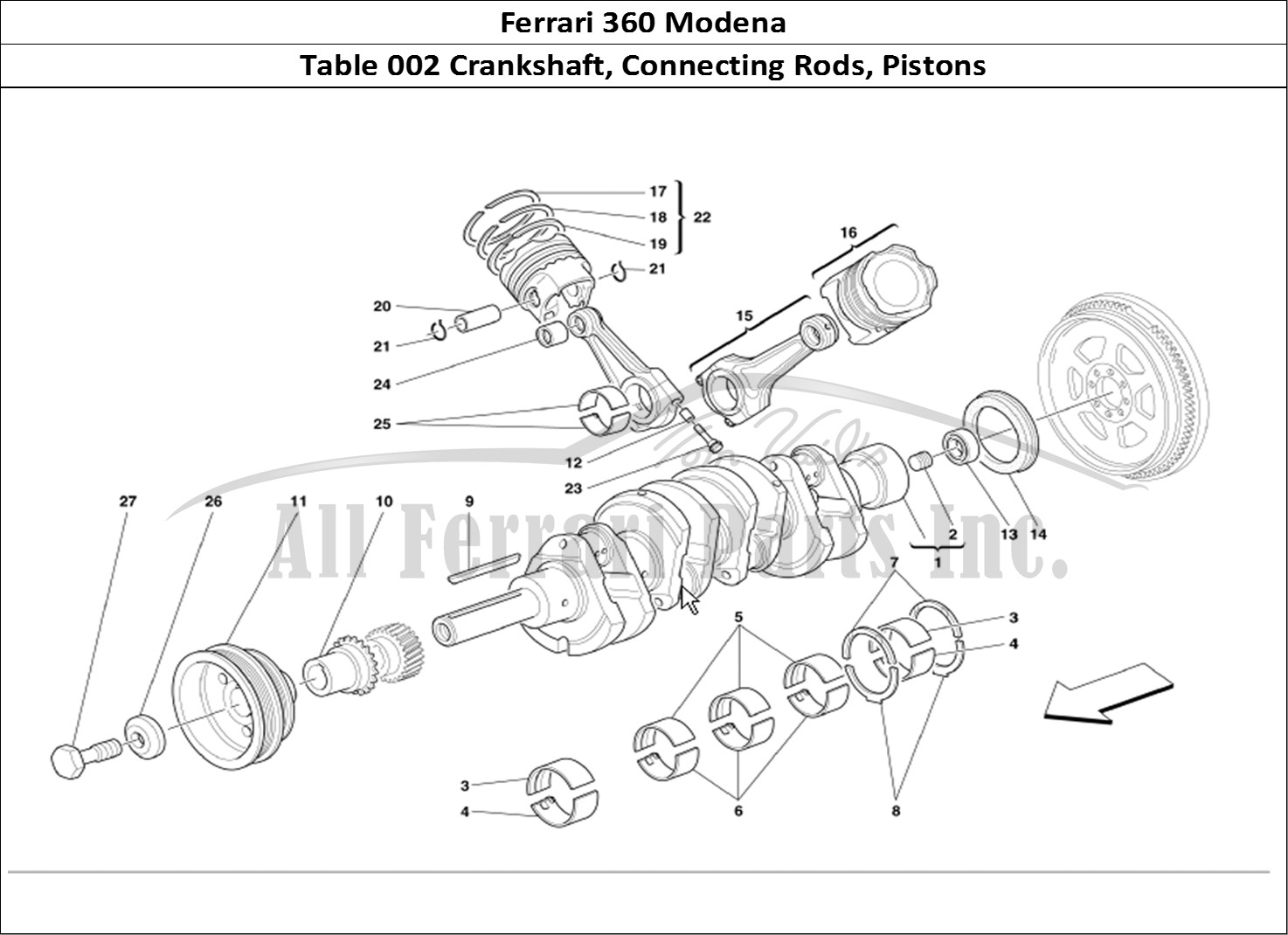 Ferrari Parts Ferrari 360 Modena Page 002 Crankshaft, Conrods And P