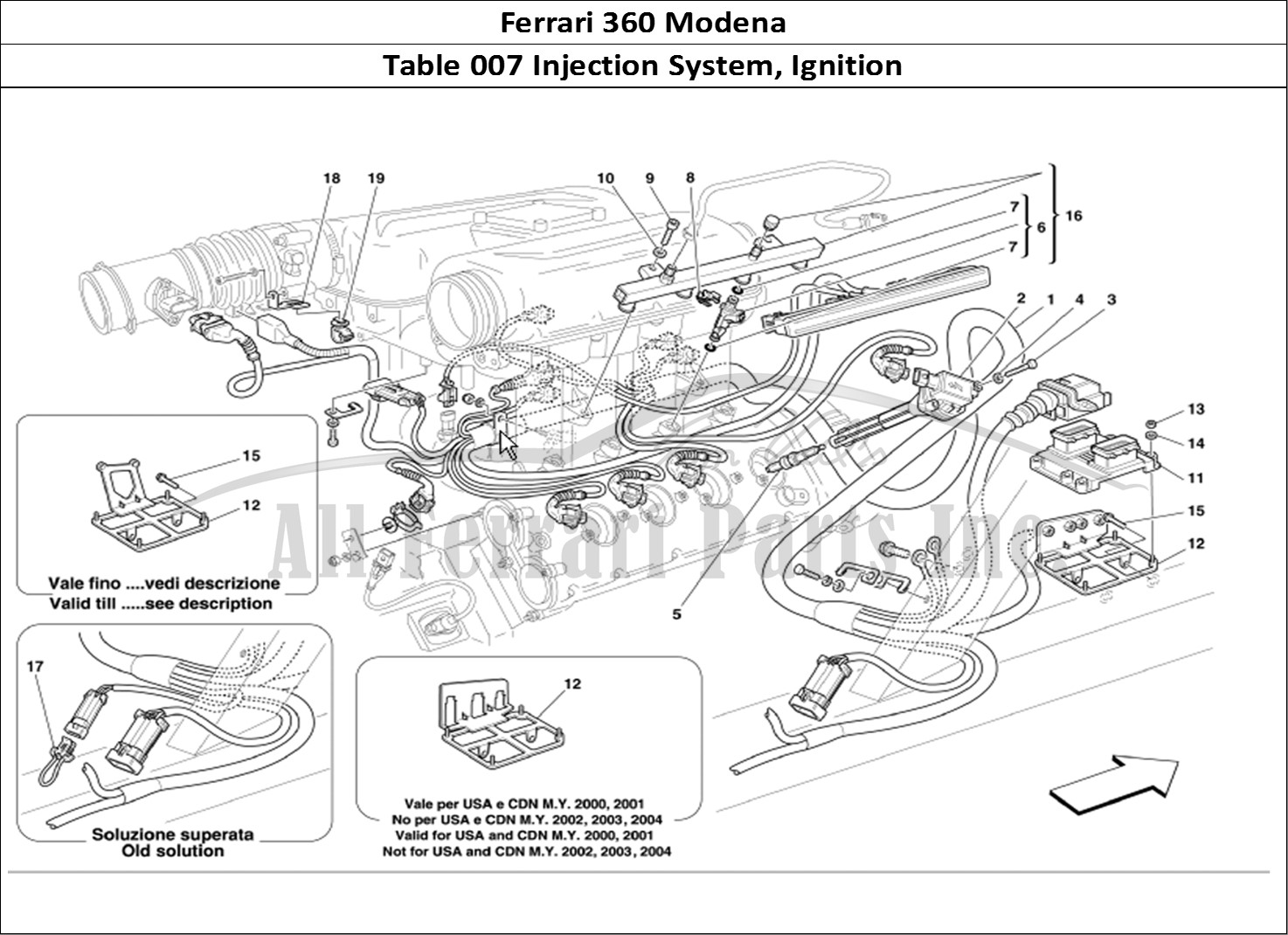 Ferrari Parts Ferrari 360 Modena Page 007 Injection Device Ignition