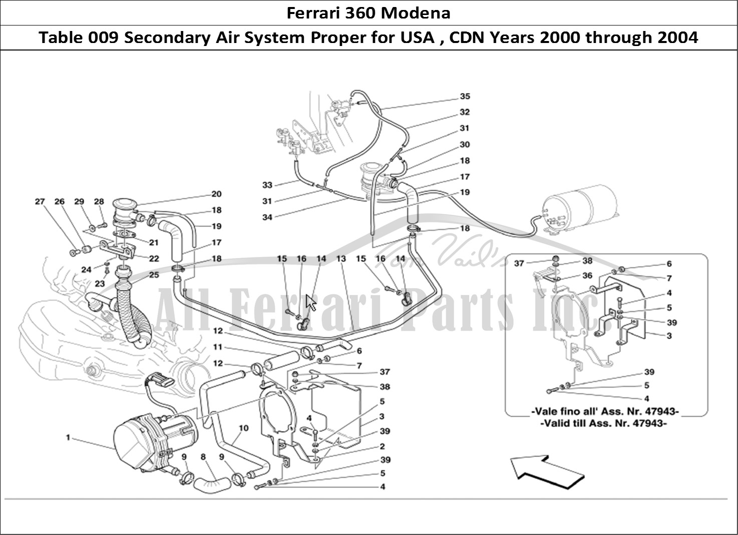 Ferrari Parts Ferrari 360 Modena Page 009 Secondary Air System -Val